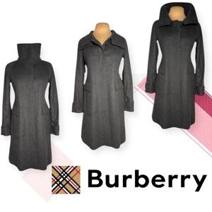 Burberry charcoal gray wool cashmere over coat
US size 6 UK 8